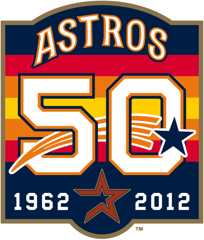 Houston Astros 2012 Anniversary Logo iron on paper